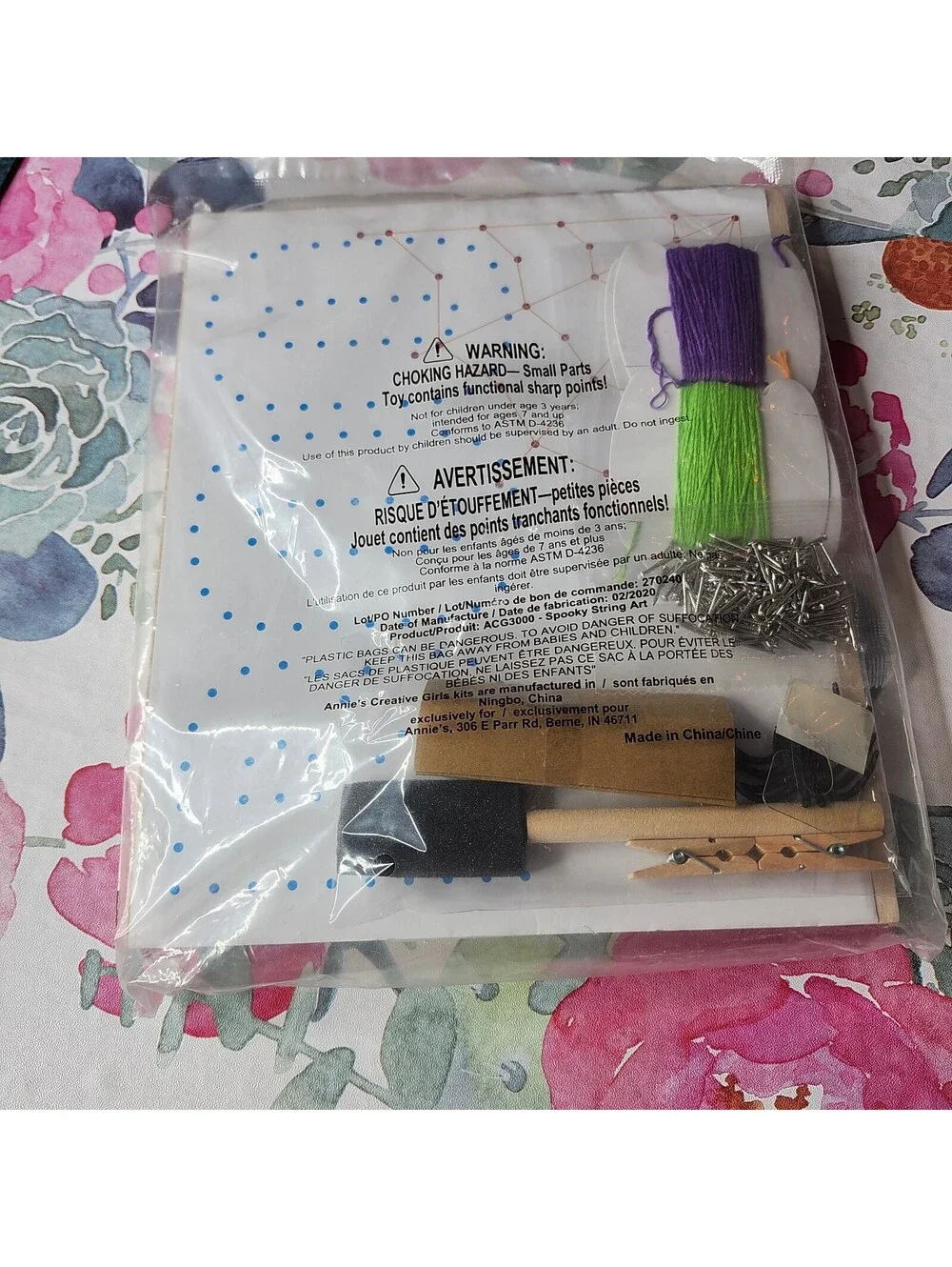 Annie’s Creative Girls Spooky String Art Kit Halloween BOO Spider Web New